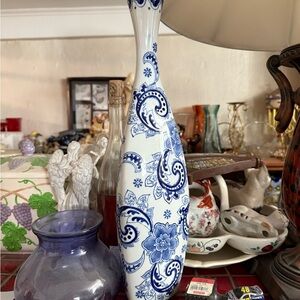 Elegant Blue and White Ceramic Vase and several more price is for each